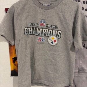 Pittsburgh Steelers NFL Super Bowl Champions Gray  Tee